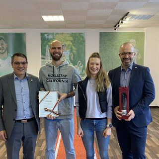 Besuch von Oberbürgermeister Dirk Abel, Bürgermeister Ermilio  Verrengia und Wirtschaftsförderer Niko Skarlatoudis 